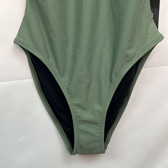 Saturdays NYC All Terrain one piece swim suit in Olive size medium NWT - Picture 6 of 11